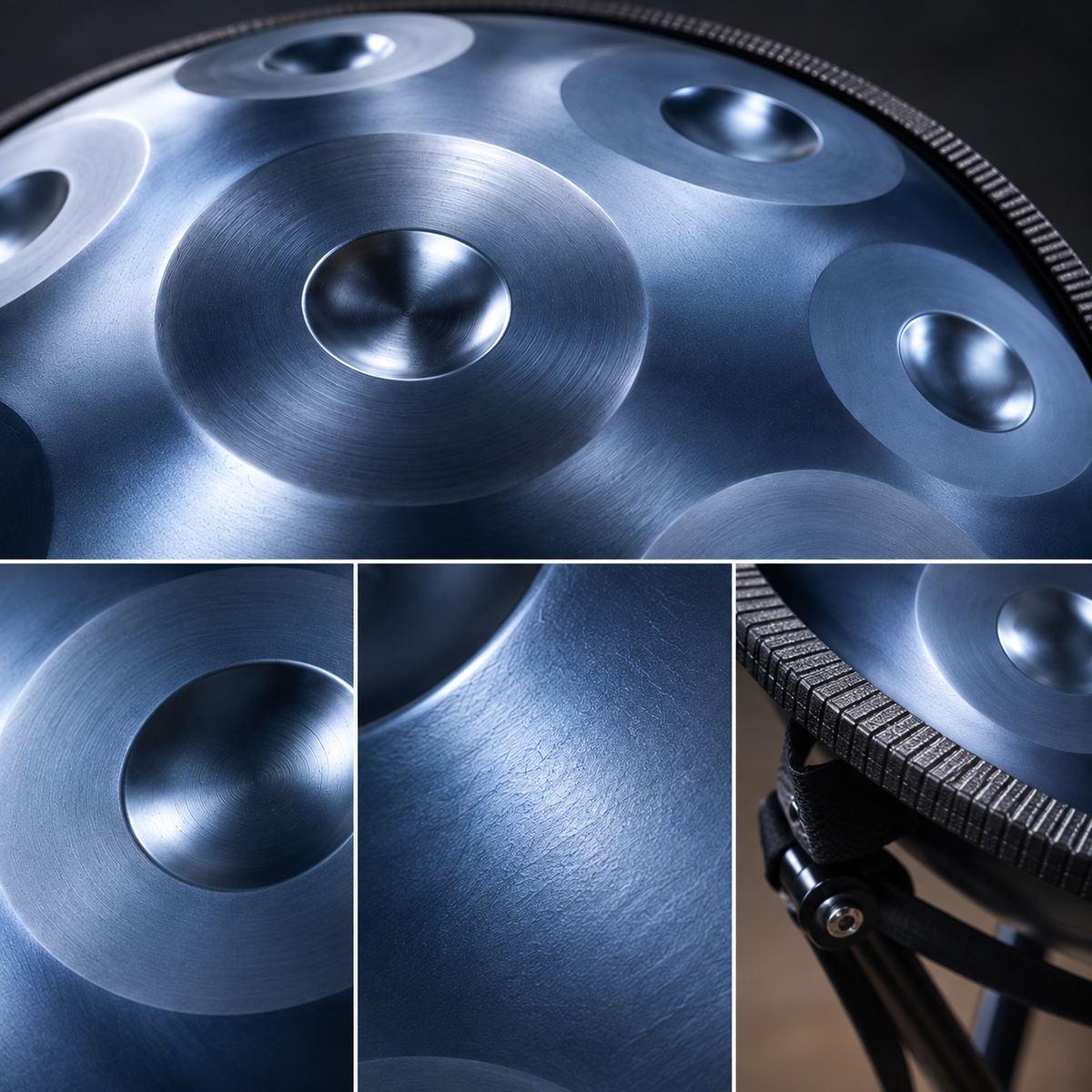 The Azure Handpan – D Kurd | 9, 10 & 12 Notes