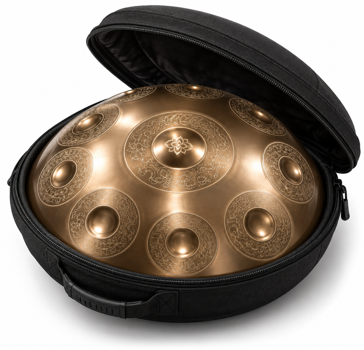 The Lotus Handpan – D Kurd | 9, 10, 12 & 14 Notes