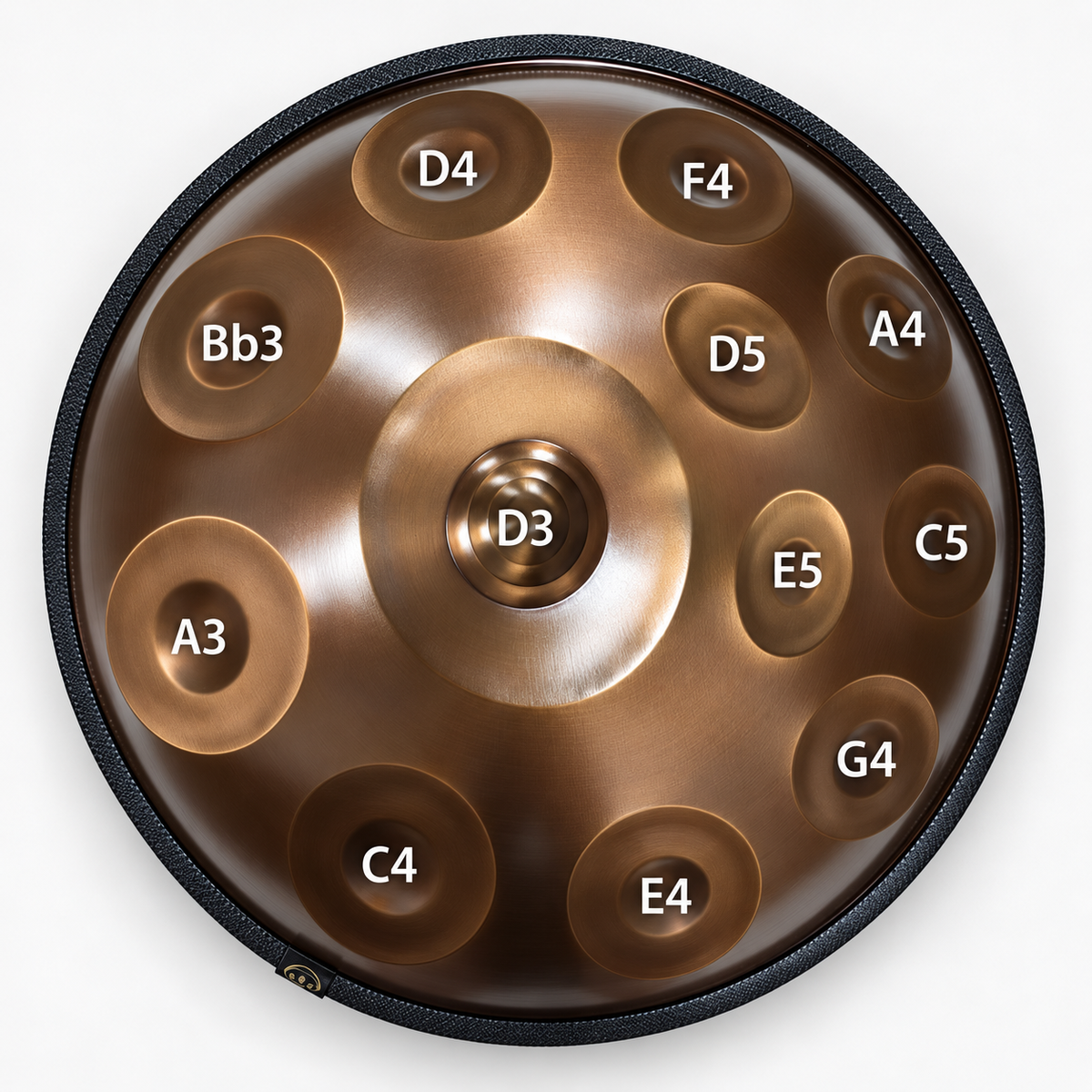The Atlas Handpan – D Kurd | 16 & 18 Notes