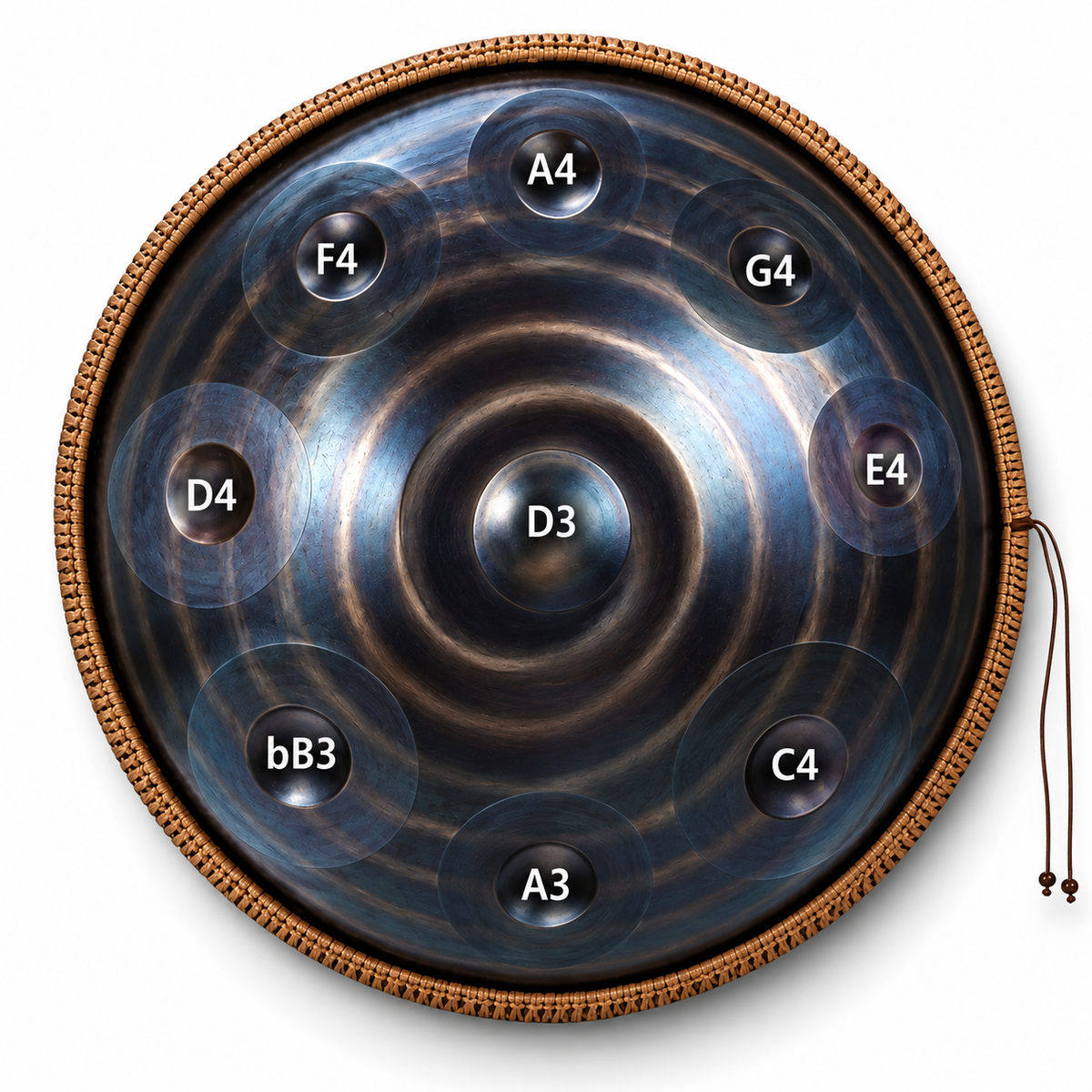 The Nocturne Handpan – D Minor | 9 & 10 Notes