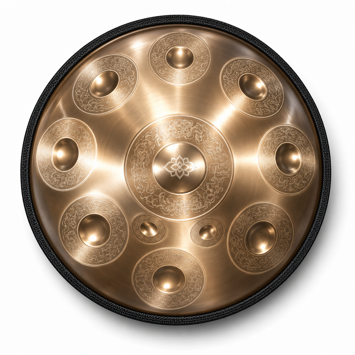 The Lotus Handpan – D Kurd | 9, 10, 12 & 14 Notes